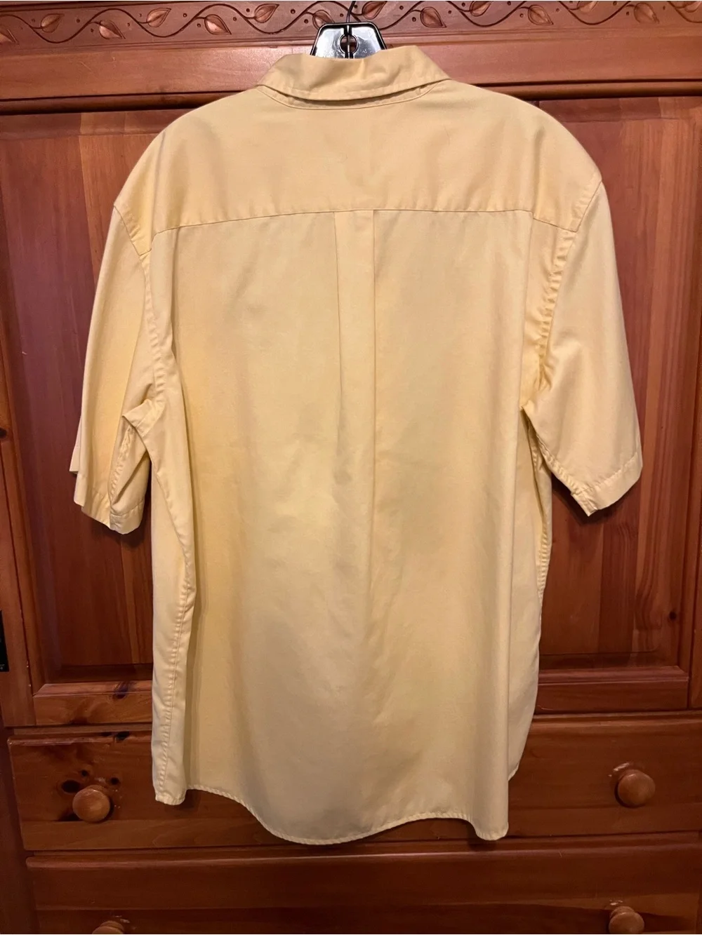 Dockers Stain Defender Short-Sleeve Button-Down Shirt Light Yellow XL